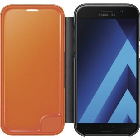 Accessoires Samsung Galaxy A5 2017 sur Mobile Fun flip-wallet-cover-officielle-samsung-galaxy-a5-2017-neon-noire-mobile-fun-5