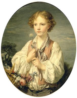Les pendants célibataires : homme femme greuze A un jeune berger 1751 Petit Palais Paris