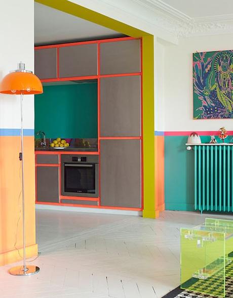 Haut les couleurs blog deco loversofmint - idees murs color block