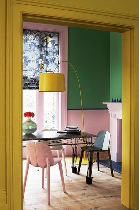 Haut les couleurs blog deco loversofmint - idees murs color block
