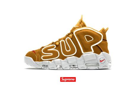Supreme x Nike Air More Uptempo Gold Supreme x Nike Air More Uptempo Gold