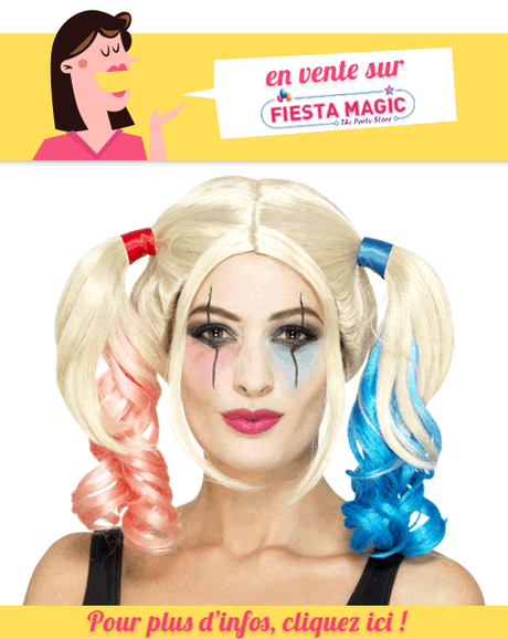 Perruque Harley Quinn cosplay Perruque Harley Quinn cosplay