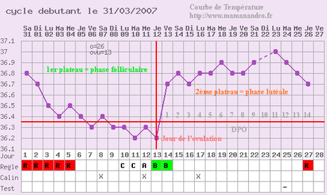 La courbe de température