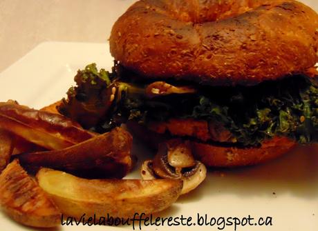 Hamburger d'automne avec kale braisé