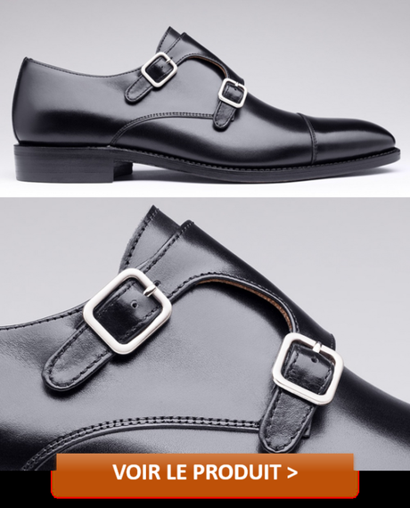 Chaussures à boucles pour hommes Finsbury modèle CAMBRIDGE NOIR à 169€