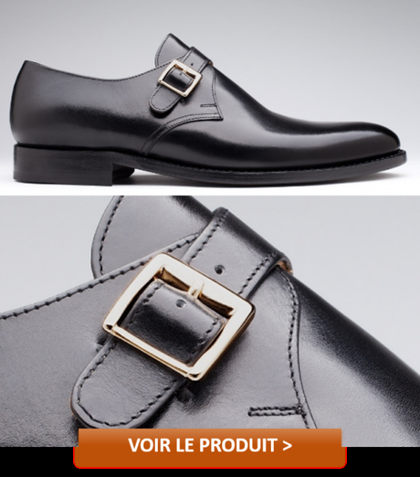 Chaussures à boucles pour hommes Finsbury modèle BECKETT NOIR à 169€