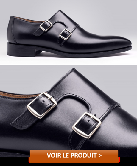 Chaussures à boucles pour hommes modèle AMELIA NOIR à 159€