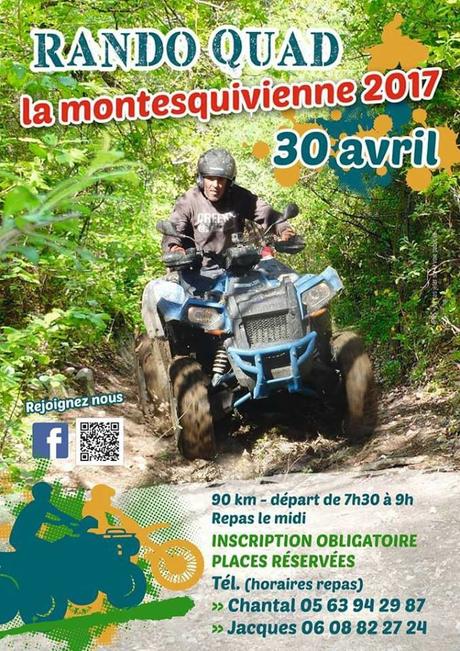 Rando quad et moto La Monstequivienne (82), le 30 avril 2017