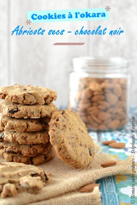 Cookies à l'okara d'amande, abricots secs et pépites de chocolat noir {sans gluten} Cookies à l'okara d'amande, abricots secs et pépites de chocolat noir