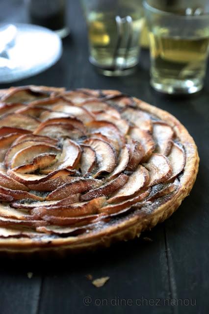 Tarte aux pommes et au pavot