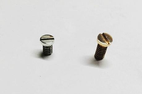 Bracelet jonc à vis deux vis en argent et en or pour bracelet jonc