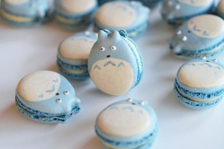 macarons totoro bleu