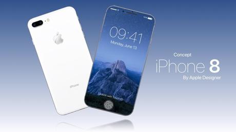 iPhone 8 : concept avec Face ID, Touch Bar, recharge sans fil & iOS 11