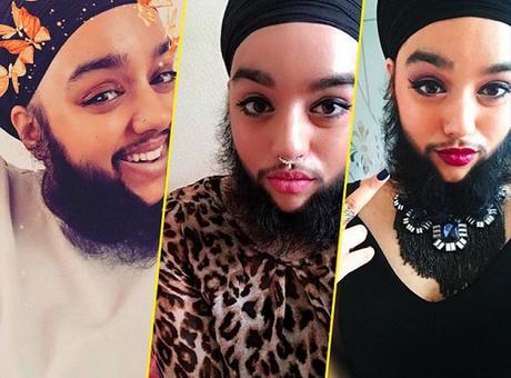 record plus jeune femme a barbe du monde