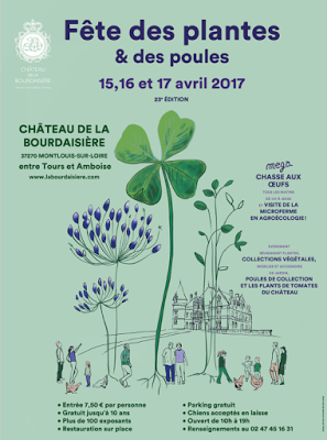 23e Fête des Plantes et des Poules au Château de la Bourdaisière les 15, 16 et 17 Avril 2017