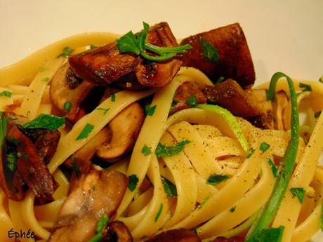 Fettuccine aux champignons Fettuccine aux champignons