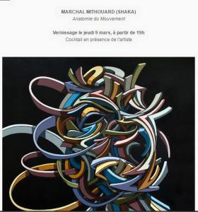 Galerie LAZAREW  exposition SHAKA   » Anatomie du Mouvement » à partir du 10 Mars 2017 au 22 Avril 2017