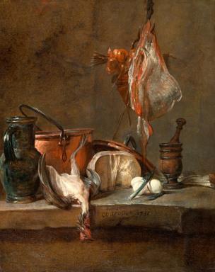 chardin 1731 Nature morte a la raie et au panier d'oignons North Carolina Museum of Arts Raleigh