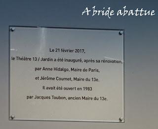 Inauguration du Théâtre 13-Jardin rénové