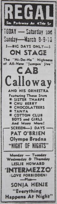 March 8, 1940: come to Chi’s Regal!