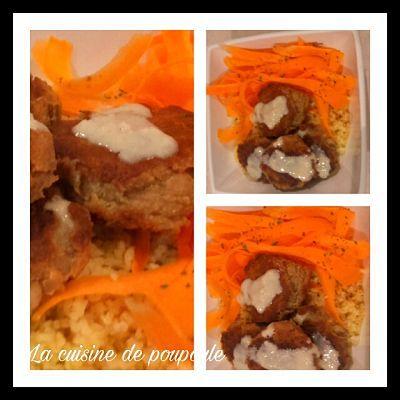 Bowls oriental (boulgour, boulettes de chou-fleur et sauce citron-sésame) au thermomix ou sans Bowls oriental (boulgour, boulettes de chou-fleur et sauce citron-sésame) au thermomix ou sans