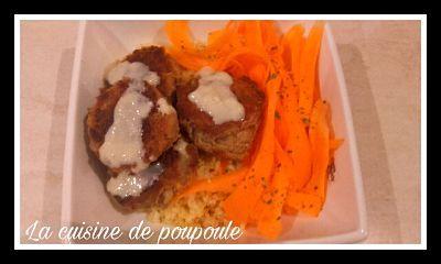 Bowls oriental (boulgour, boulettes de chou-fleur et sauce citron-sésame) au thermomix ou sans Bowls oriental (boulgour, boulettes de chou-fleur et sauce citron-sésame) au thermomix ou sans
