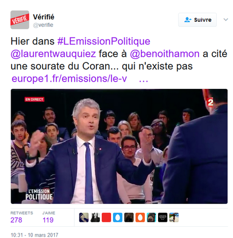 Fact-Checking : #wauquiez « Vous êtes un joli hologramme de Marine Le Pen » : VRAI !