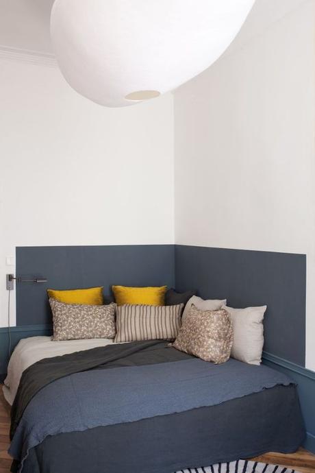 Le soubassement mural, la nouvelle tête de lit tendance deco - soubassement chambre