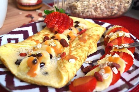 Omelette sucrée à la banane et au chocolat : petit dej' gourmand mais healthy ! Omelette sucrée à la banane et au chocolat : petit dej' gourmand mais healthy !