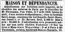 Toponymie 1849