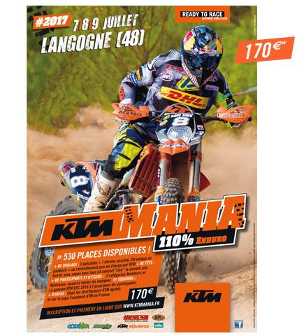 KTM Mania 2017 le 7,8 et 9 juillet 2017 à Langogne (48)