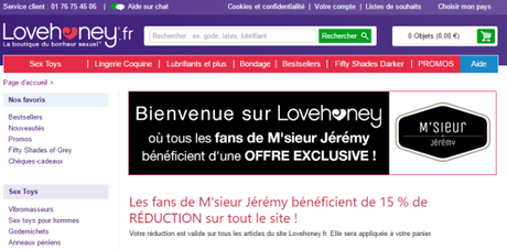 CODE PROMO : LOVEHONEY.FR (Tout le Site) image