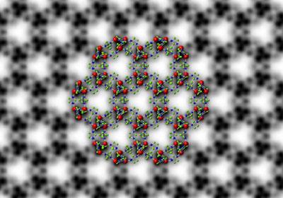 Transmission electron microscope image of ZIF-8