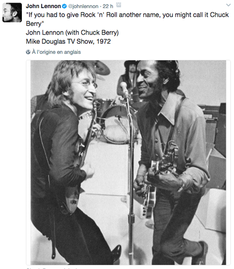 Chuck Berry : quelques hommages de la sphère Beatles Chuck Berry : quelques hommages de la sphère Beatles