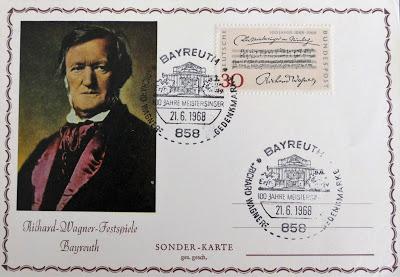 Festival de Bayreuth 1968 - Carte souvenir pour les 100 ans des Meistersinger
