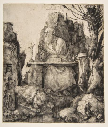 Durer 1512 Saint Jerome pres d'un saule etete