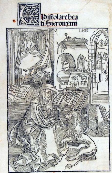 Durer 1492, Sophronius Eusebius Hieronymus, Epistolae, by Nikolaus Kessler Basel, 1492