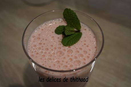 milkshake au lait ribot et framboises(recette Foire Internationale de Rennes 2017)