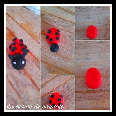 Tuto lapin et coccinelle en pâte à sucre Tuto lapin et coccinelle en pâte à sucre