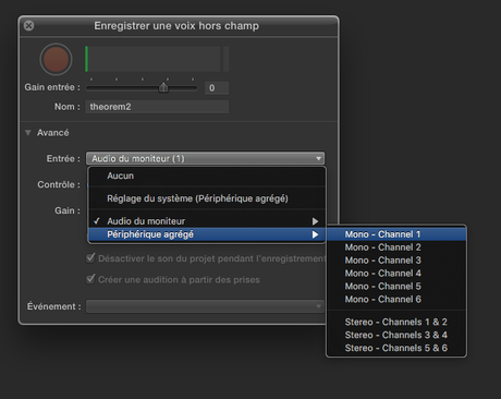 Activer le Tascam US-144MKII et Tascam US-600 dans Final Cut Pro X Tascam US-600 - FCPX