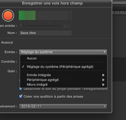 Activer le Tascam US-144MKII et Tascam US-600 dans Final Cut Pro X US-144 MKII voice over record works