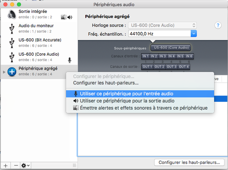 Activer le Tascam US-144MKII et Tascam US-600 dans Final Cut Pro X Tascam US-600 El Capitan