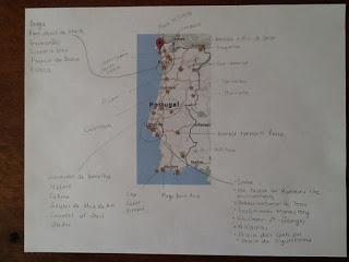 Comment je détermine mon itinéraire de voyage (exemple ici avec le Portugal)