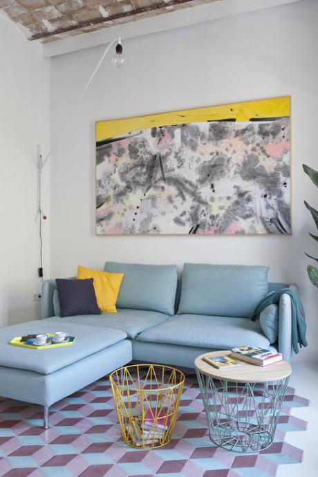 Un appartement de vacances à Barcelone riche en couleurs