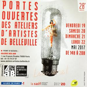 Portes ouvertes des Ateliers d’Artistes de Belleville      28 me édition          19/20/21/22 Mai 2017