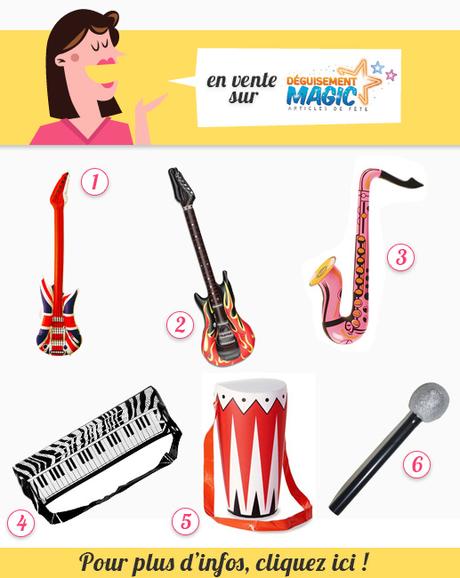 Faux instruments de musique gonflable Décoration faux intruments de musique