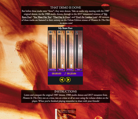 Ecoutez l’évolution du son de « Flowers in the Dirt » au fil du temps Ecoutez l’évolution du son de « Flowers in the Dirt » au fil du temps