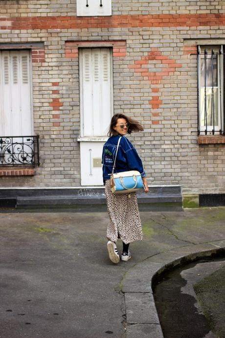 JUPE FLEURIE DANS MON PARIS POURRI 6 veste en jean et jupe longue