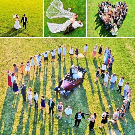 Des idées incontournables pour un mariage tendance utilisation d’un drone pour un mariage vu du ciel
