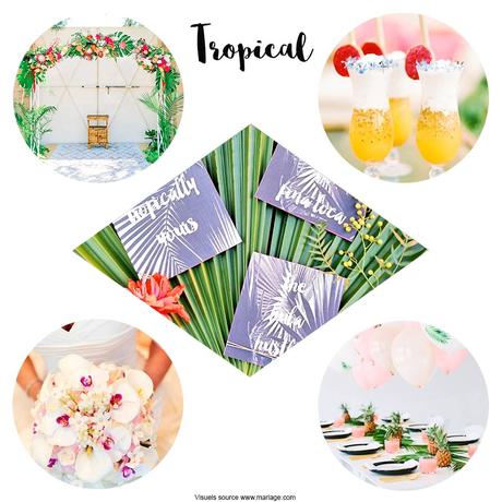 Des idées incontournables pour un mariage tendance cahier de tendance pour un mariage tropical